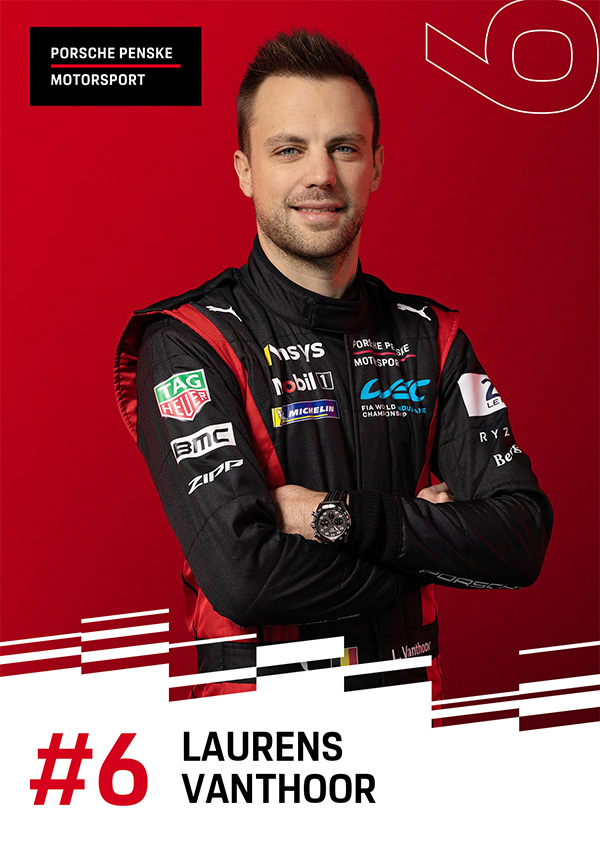 Team Penske Laurens Vanthoor Autograph Card