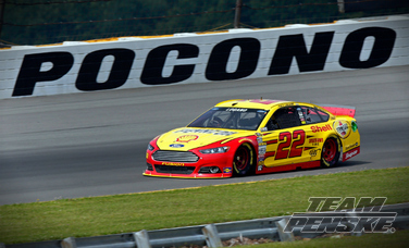 Logano Will Start on Front Row at Pocono Raceway