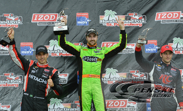 Castroneves Finishes Second in IndyCar Season Opener